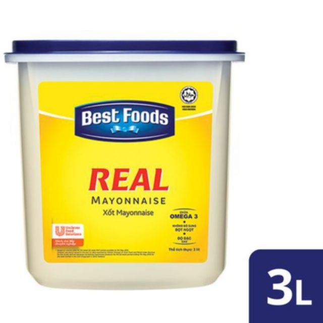 Xốt mayonaise Best food real 3kg date mới nhất