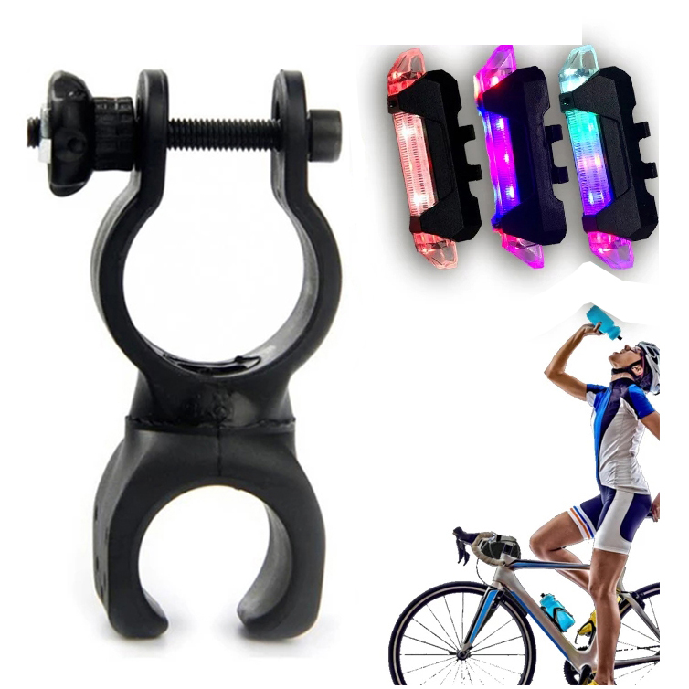 Giá đỡ đèn pin gắn tay lái xe đạp leo núi xoay được 360 độ