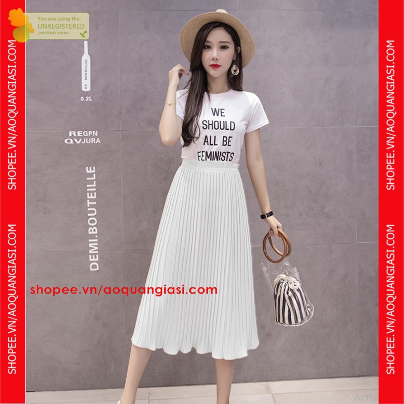 [Mã FASHIONT4WA2 giảm 10K đơn 50K] chân váy xếp li nữ dáng dài mt1083 dễ thương, dịu dàng aoquangiasi.com | BigBuy360 - bigbuy360.vn