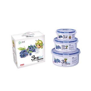 Bộ 3 hộp nhựa tròn đựng thực phẩm cao cấp 8801