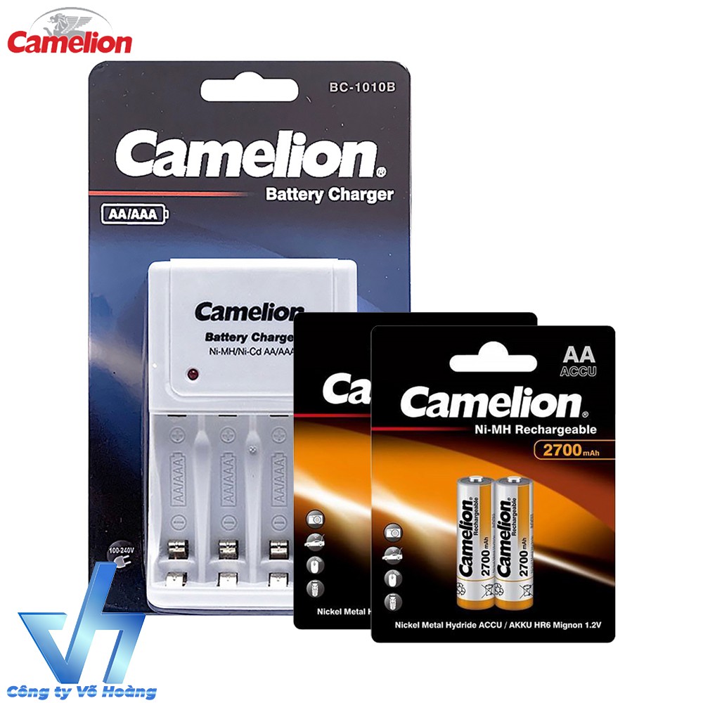 Sạc Camelion 1010B kèm 4 pin Camelion AA 2700mAh mẫu mới
