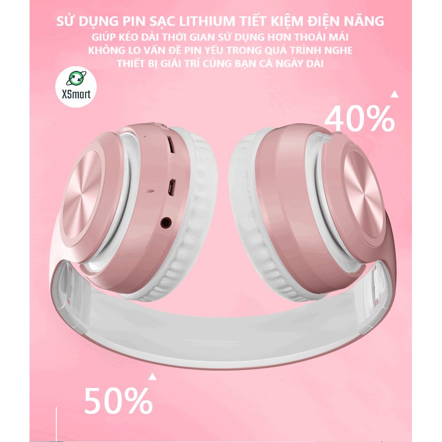 Tai Nghe Bluetooth Không Dây Chụp Tai Headphone VJ039 Super Bass Pro Nghe Nhạc Cực Đã, Tai Phone Ko Dây Điện Thoại