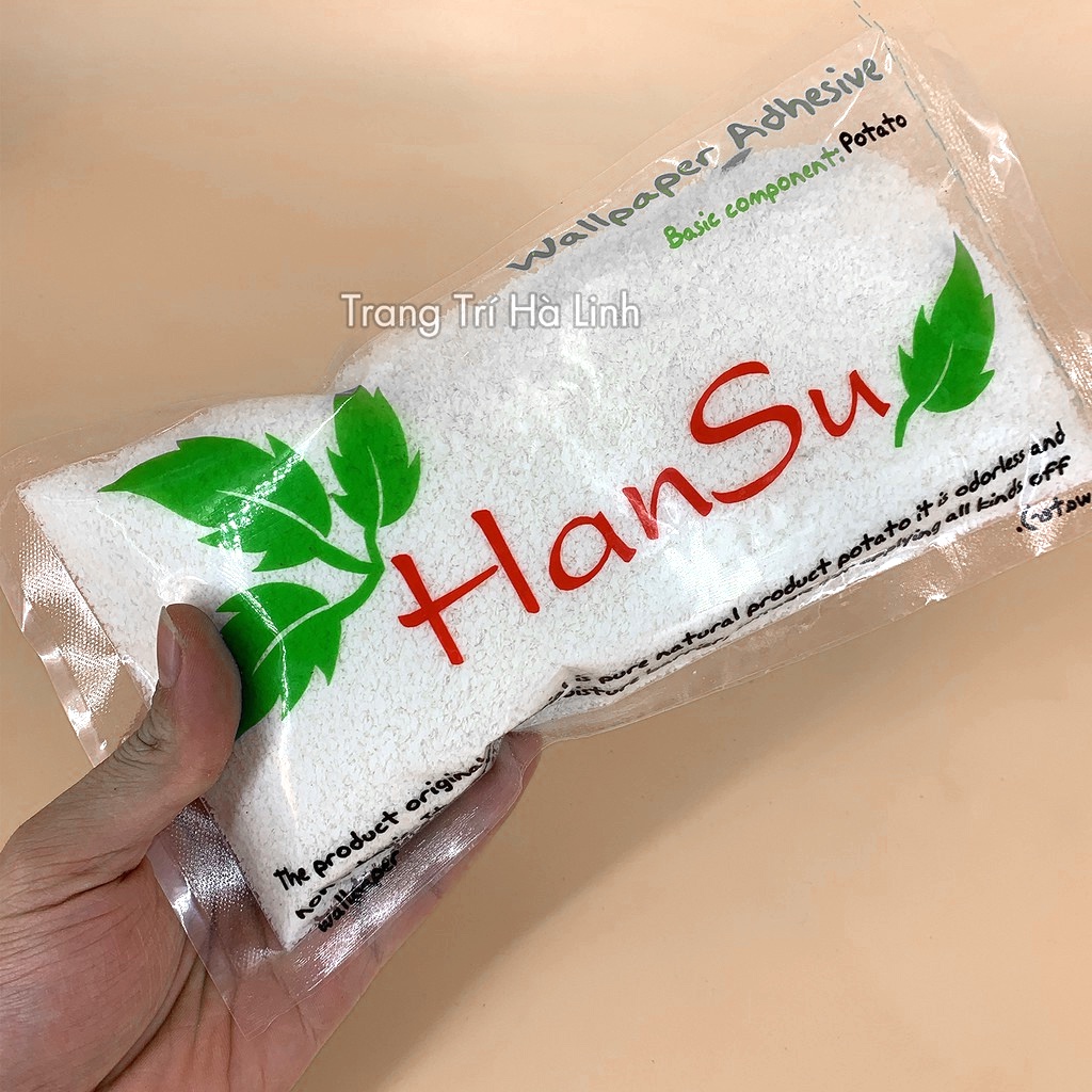 Keo Bột Dán Tường Hàn Quốc HANSU Nhập Khẩu Loại Tốt Túi 180g - Trang Trí Hà Linh