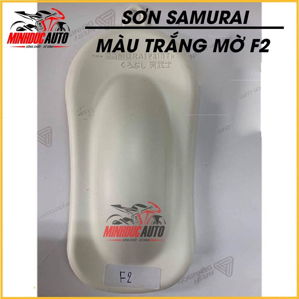 Sơn Samurai màu trắng mờ F2  cao cấp nhập khẩu từ Malaysia.