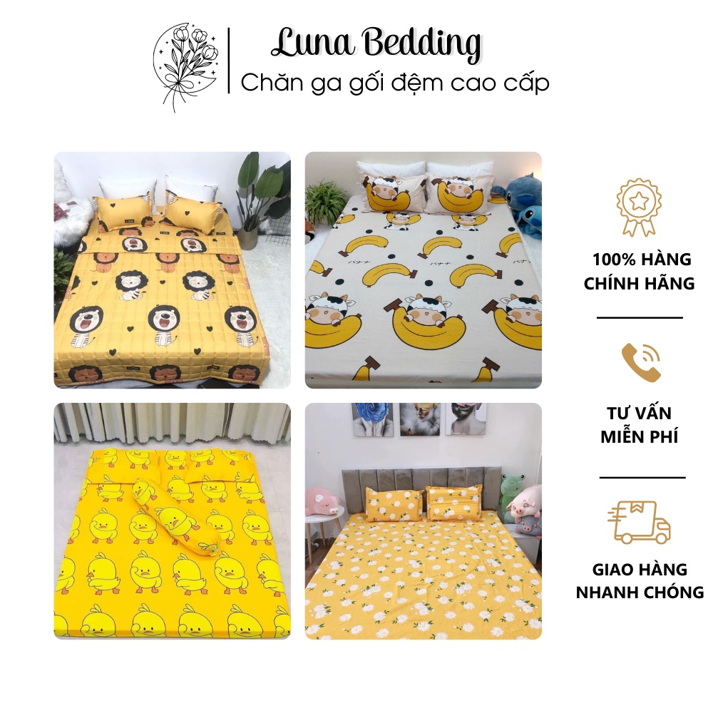 Set Ga gối Cotton Poly Luna Bedding 3 món (Bao gồm 01 ga trải giường + 02 vỏ gối) | BigBuy360 - bigbuy360.vn
