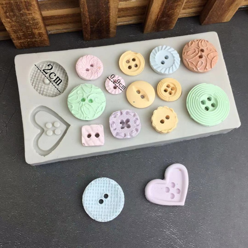 Khuôn silicone làm xà phòng/ nến hình nút tinh tế diy