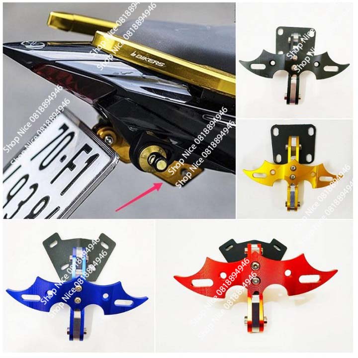 Pát bảng biển số xe máy Exciter Winner nhôm CNC gập 2 chiều