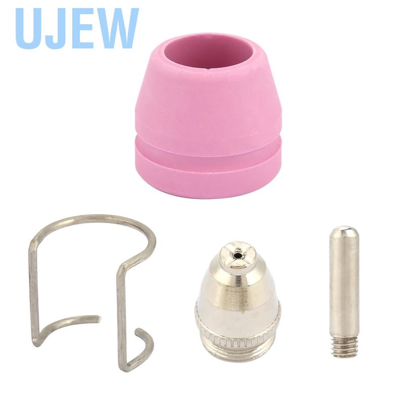 Ujew 26pcs plasma cutter  tip nozzle electrodes 10 * + nozzles 3 ceramic cups