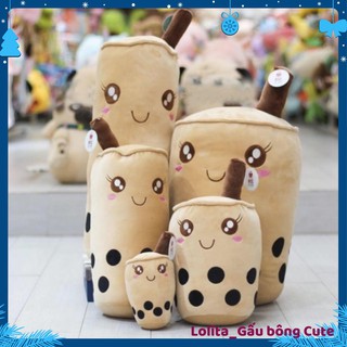 Gối ôm gấu bông trà sữa nhồi bông siêu cute