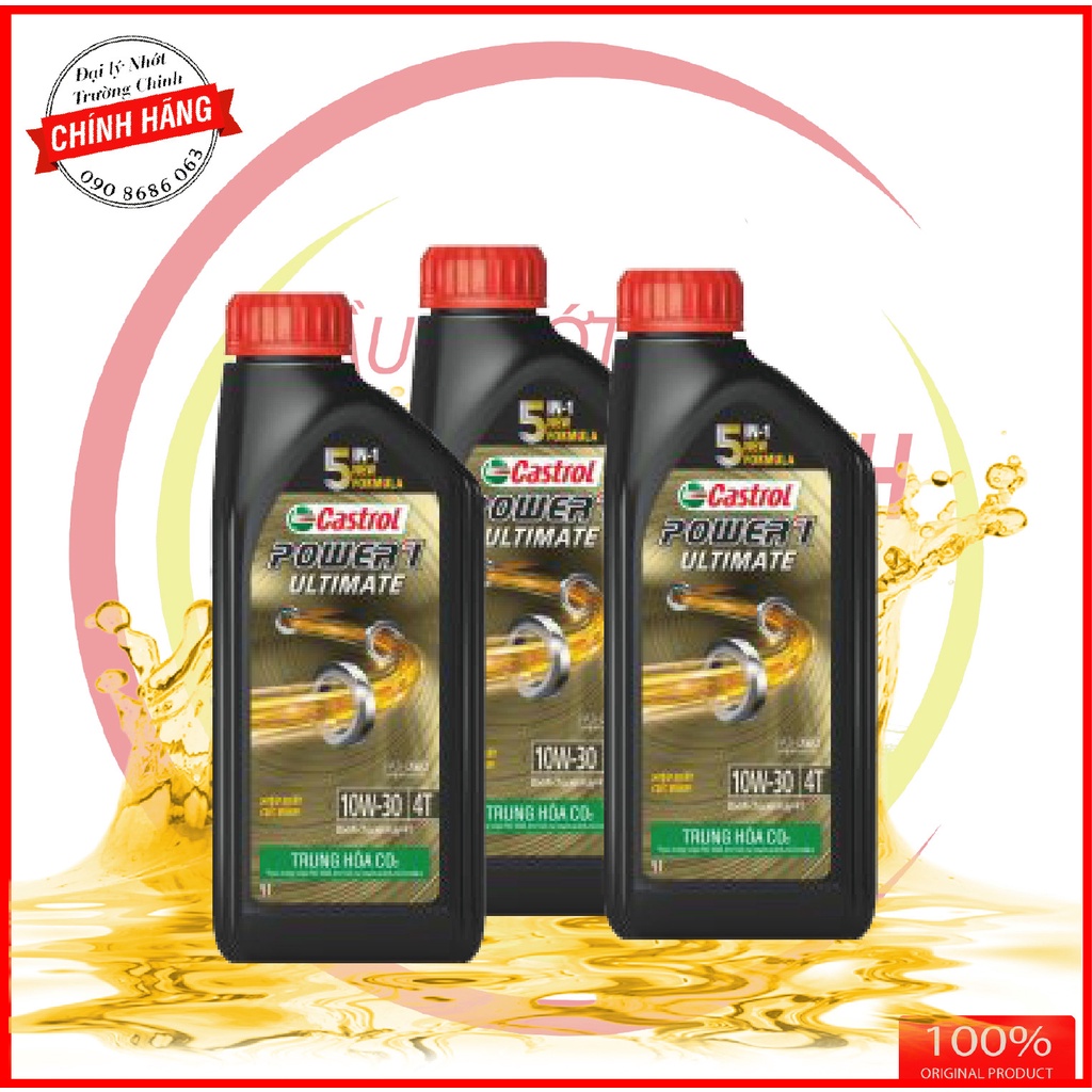Nhớt Castrol Power 1 ULTIMATE 10W30 dành cho xe số, tay côn mới