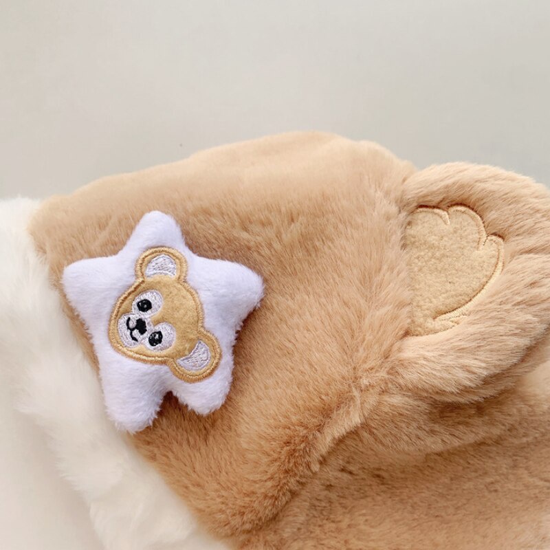 Mũ Trùm Đầu Vải Bông Mềm Mại Giữ Ấm Bảo Vệ Tai Chống Gió Hình Động Vật Dễ Thương Cho Bé Trai Và Gái