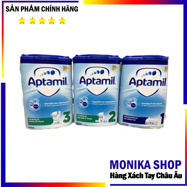 Sữa Aptamil xanh Đức 800gr số 1,2,3