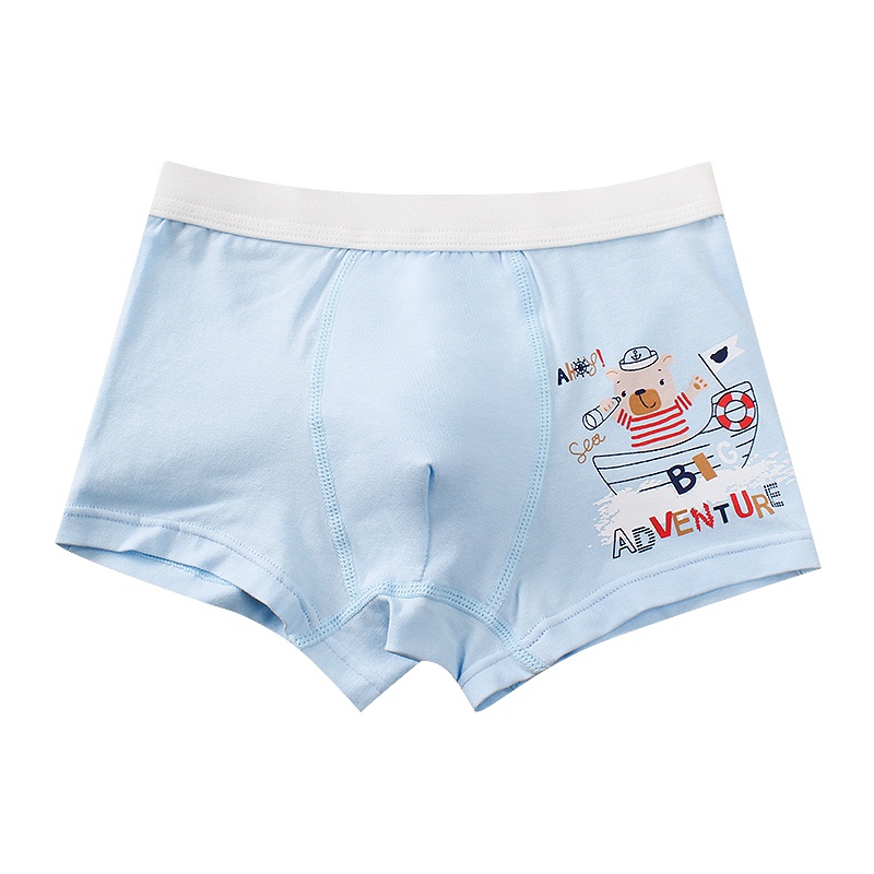 Bộ 4 Quần Lót Boxer 95% cotton In Hình Hoạt Hình Và Gấu Dễ Thương Cho Bé Trai 2-12 Tuổi