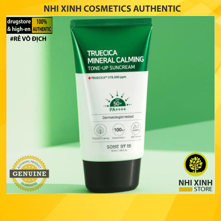 [New 2021-Tone-Up] Kem Chống Nắng Some By Mi Truecica Mineral 100 Calming Suncream | BigBuy360 - bigbuy360.vn