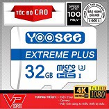 Thẻ nhớ  YOOSEE 32 U3,Thẻ nhớ microSD chuyên dụng cho các dòng camera,tốc độ 85 MB/S