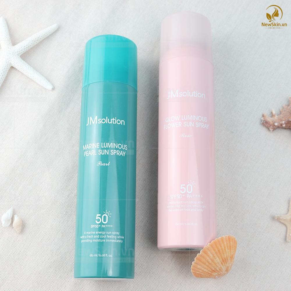 XỊt chống nắng Jm Solution Marine Luminous Pearl Sun Spray 180ml (chai xanh)