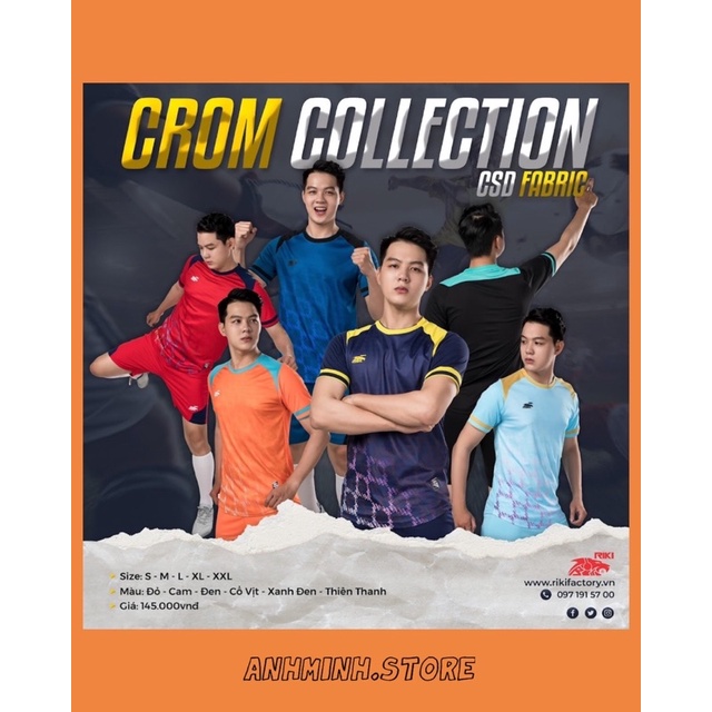 BỘ QUẦN ÁO BÓNG ĐÁ RIKI CROM - vải mè kim cao cấp, co giãn đa chiều