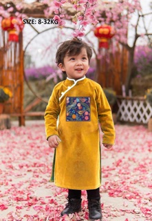 Áo dài bé trai đón tết