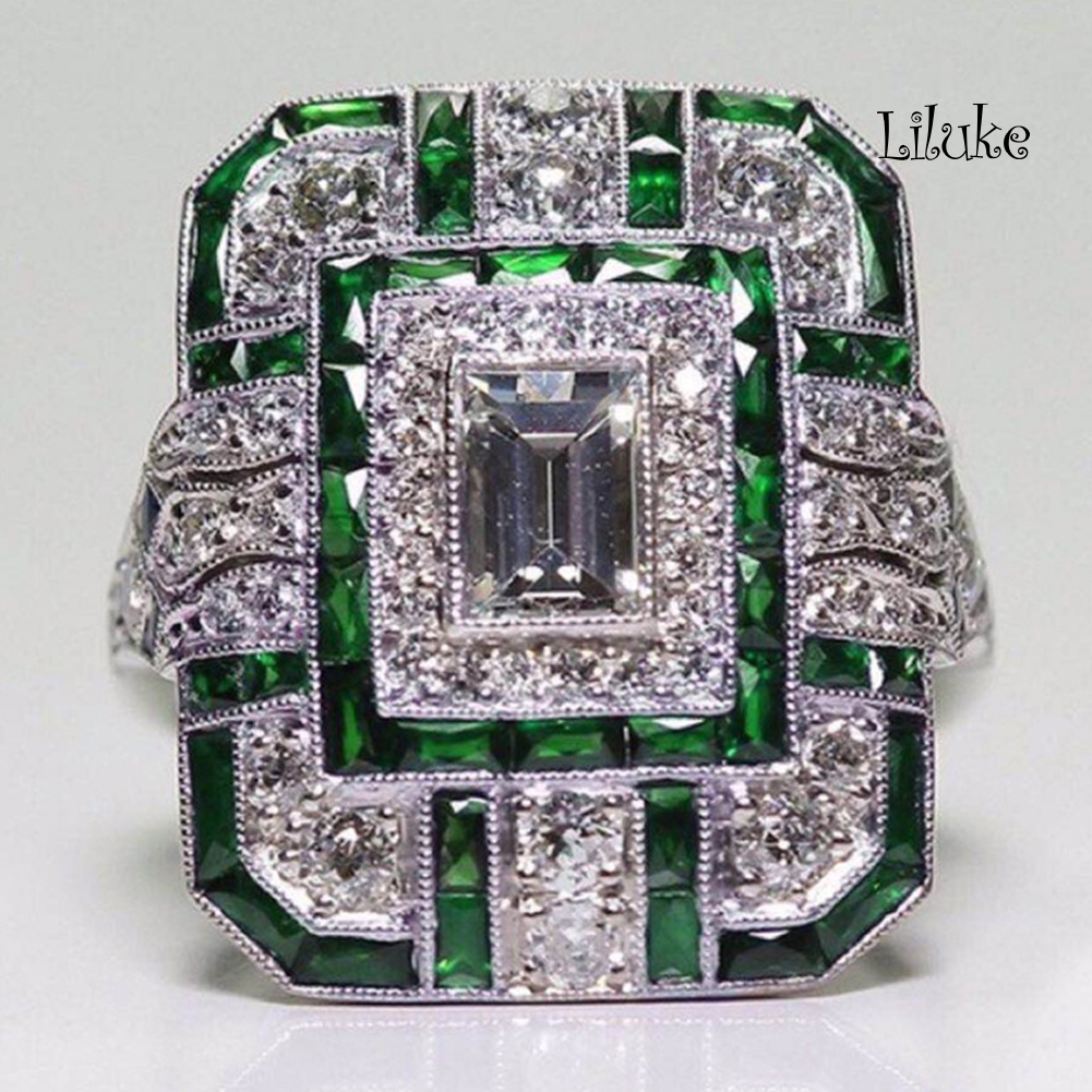 Nhẫn Hợp Kim Trang Trí Đá Zirconia Thời Trang Cho Nữ