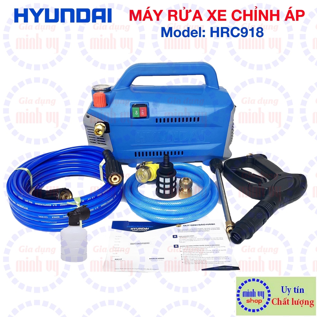 Máy xịt rửa xe chỉnh áp Hyundai HRC918 - 1800W