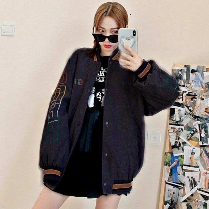 ÁO KHOÁC KAKI NHUNG GÂN Thêu EOHFFU (M2840 - Kèm Ảnh Thật) (Tino Shop) | BigBuy360 - bigbuy360.vn