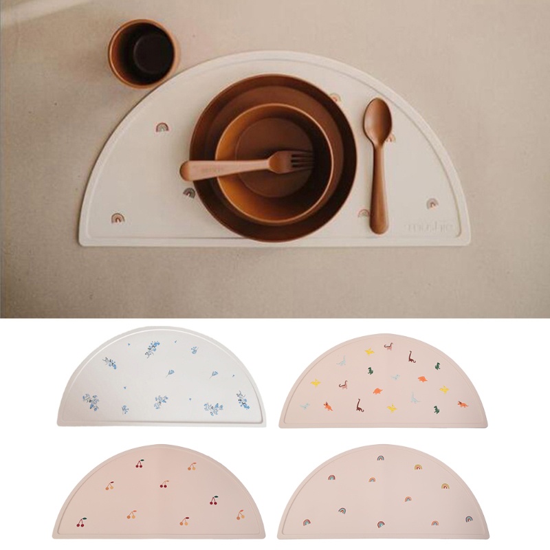 Tấm Lót Bàn Ăn Bằng Silicone Chống Trượt Tiện Dụng Cho Bé