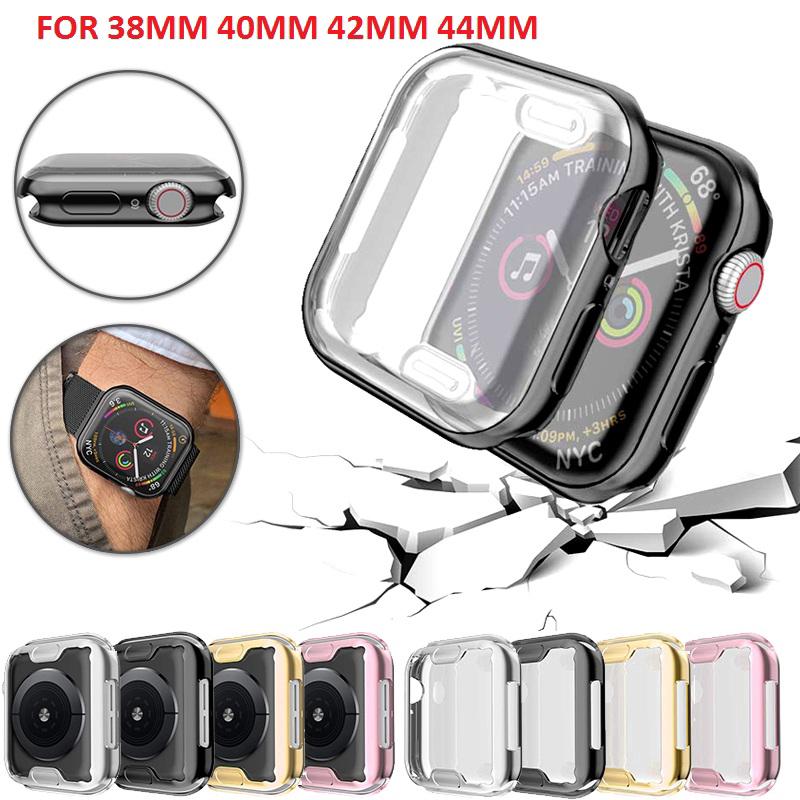 【Apple Watch Case】 Vỏ TPU mềm mỏng mạ màu bảo vệ 360 dành cho Apple Watch Series 6 se 5 4 3 2 1 42MM 38MM 40MM 44MM