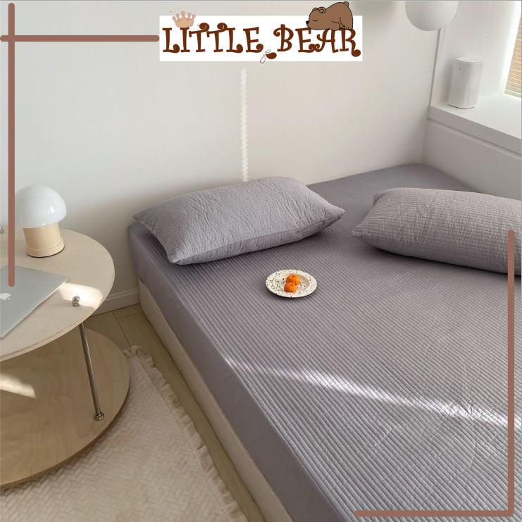 Ga Trải Giường Hàn Quốc Chần Bông Có Bo Chun Cao Cấp - Little Bear
