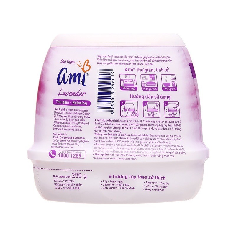 [ MẪU MỚI ] Sáp thơm phòng Ami 200g