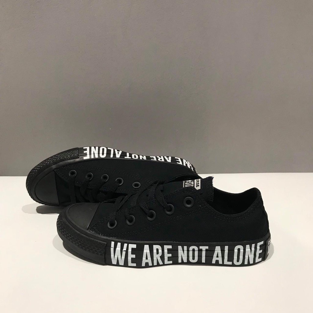 Giày Converse We Are Not Alone xanh navy, cam, trắng, đen  cổ thấp