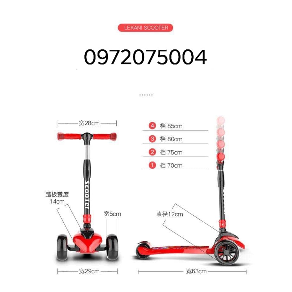 Xe trượt Scooter HT609 xanh cho bé