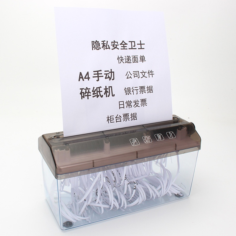 - Máy hủy tài liệu A4 văn phòng bằng tay- Máy cắt vụn hủy giấy