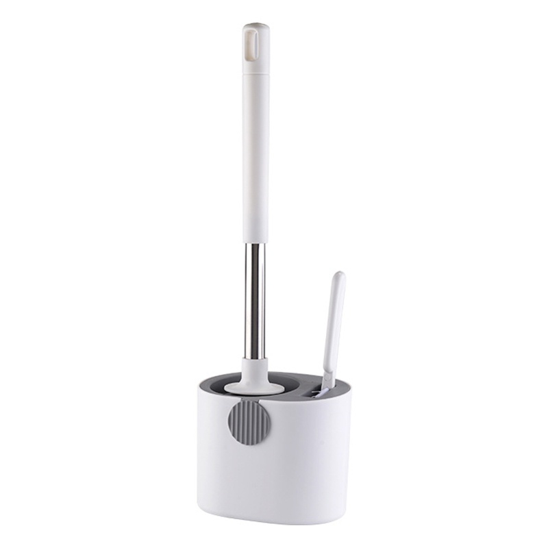 Bộ Cọ Chà Toilet Bằng Silicone Cán Dài Kèm Đế Thoát Nước Tiện Dụng