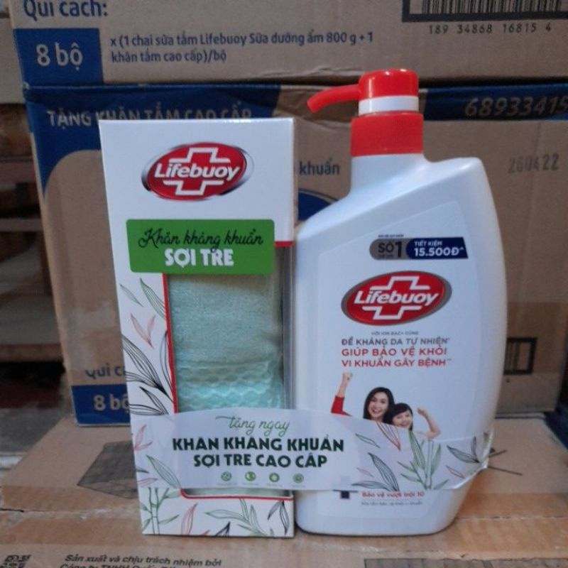 SỮA TẮM LIFEBUOY 800ML - tặng sữa tắm