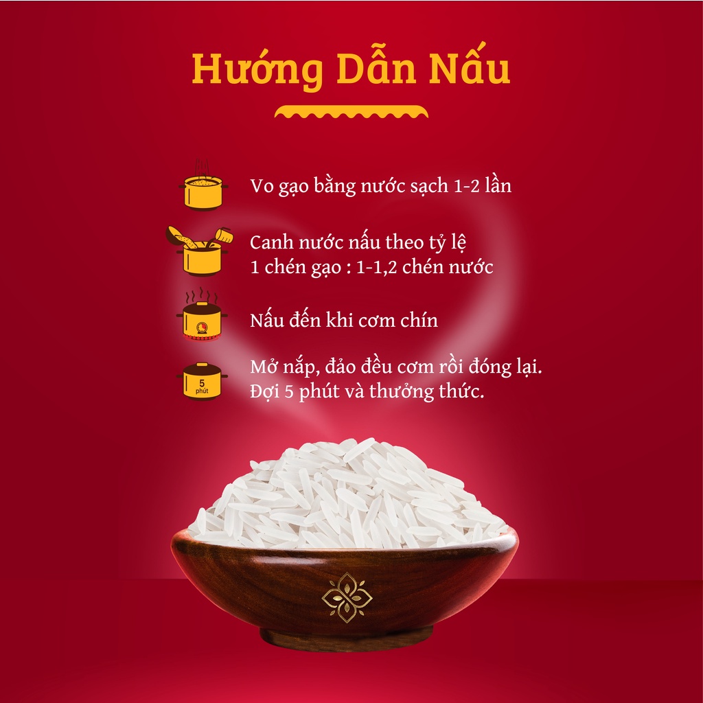 Gạo thơm thượng hạng Nàng Sen Yêu Thương 4kg - ST25