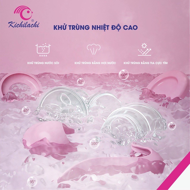 Dụng cụ hút sữa cầm tay cho mẹ KICHILACHI an toàn, vệ sinh và tiện lợi