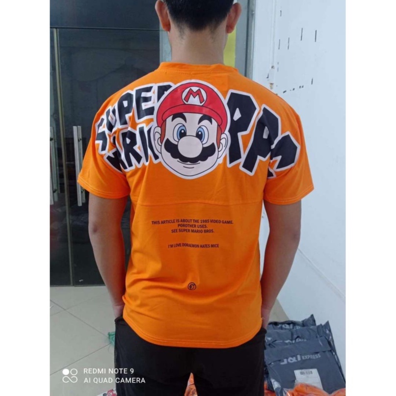 Áo thun Unisex form rộng có cả Bigsize in hình Mario. Áo phông tay lỡ vải cotton co giãn, thoáng mát, thấm hút mồ hôi