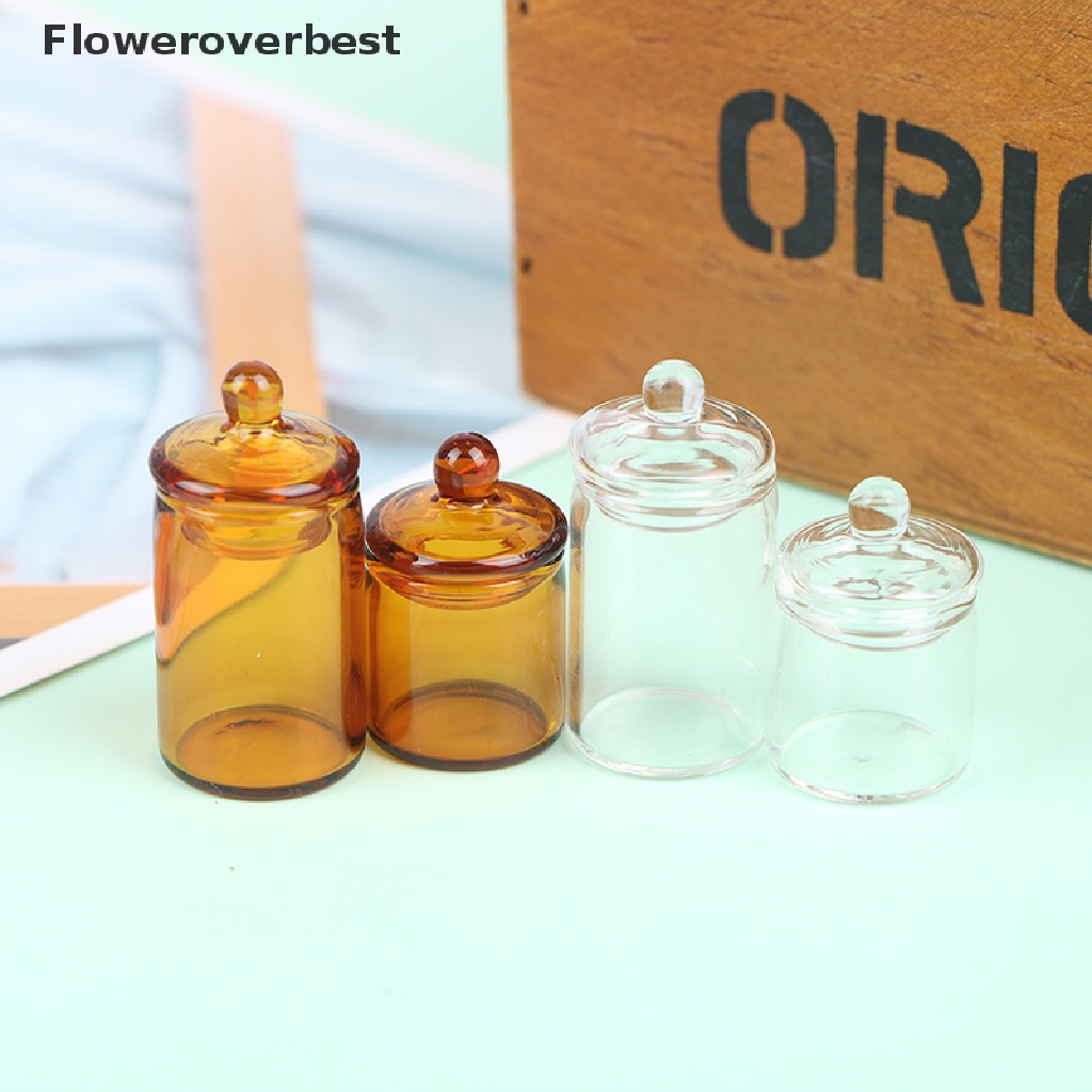 Hũ thủy tinh đựng hạt cà phê/ kẹo mini tỉ lệ 1: 12 trang trí nhà búp bê