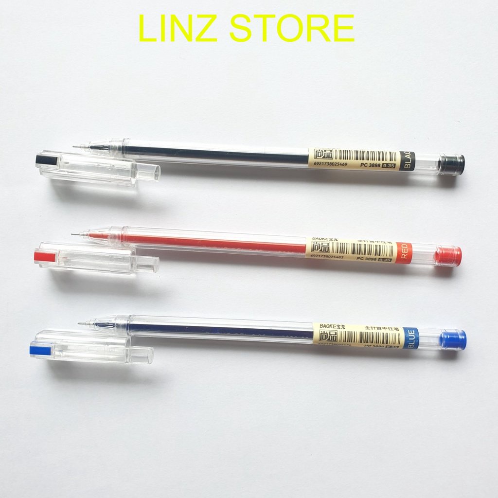 Bút gel ngòi nhỏ 0.35mm BAOKE  PC3898, thân bút nhỏ gọn. Linzstore89