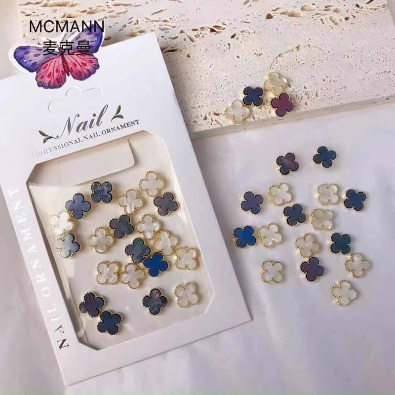 set charm cỏ 4 lá