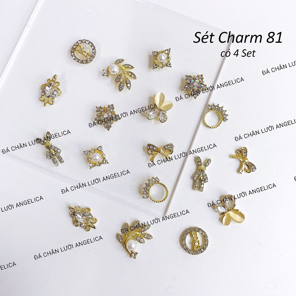 Set Charm Nail 18 Viên Ánh Vàng, Ánh Bạc Đính Móng_Mã: SC_ANGELICA