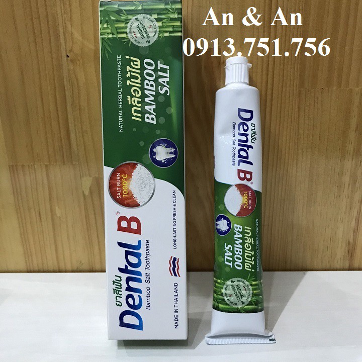 Kem đánh răng Thảo Dược Muối Tre Dental B Thái Lan (120g)