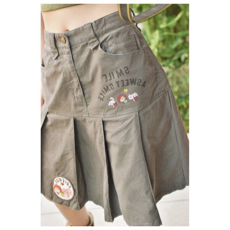 Chân váy kaki Vintage