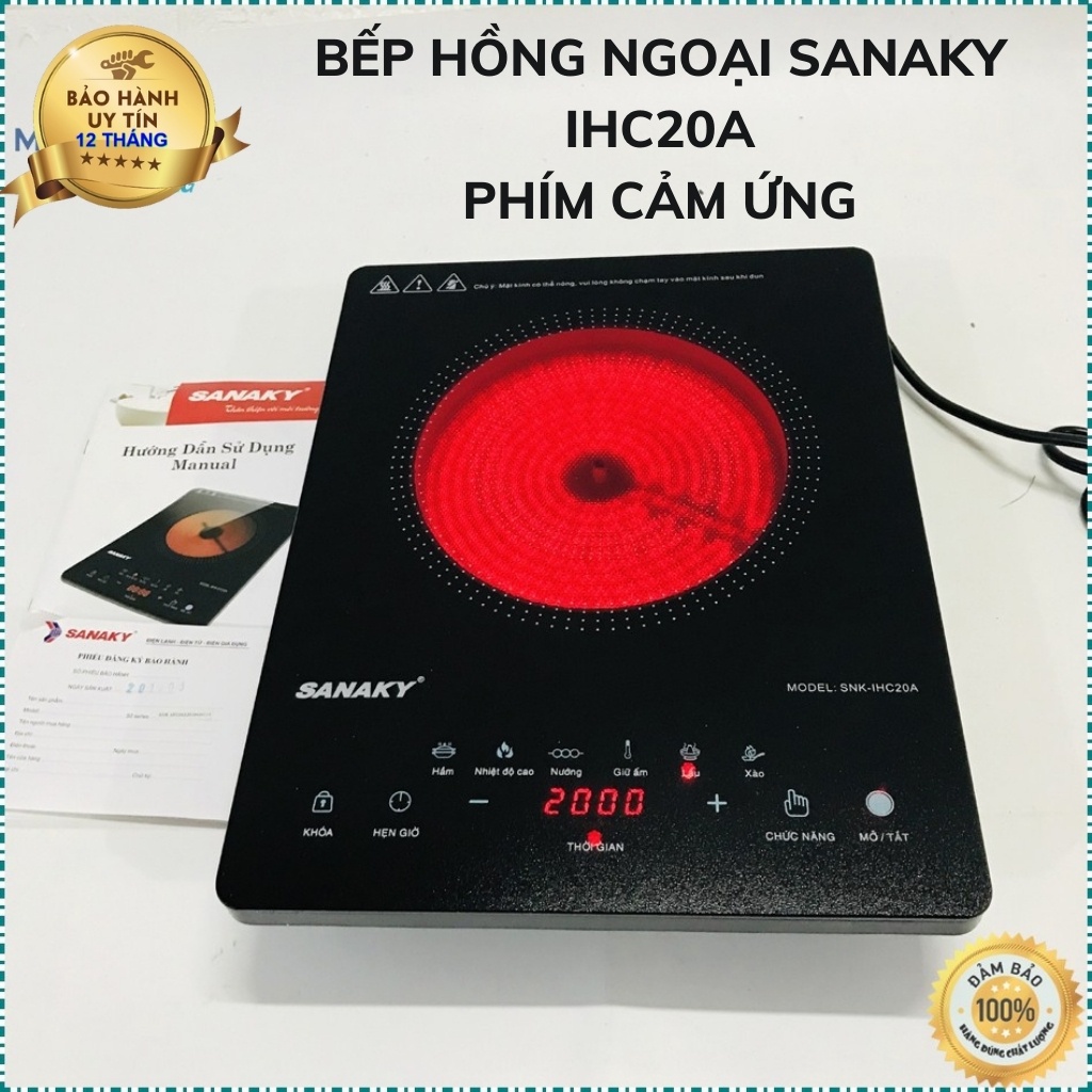 Bếp hồng ngoại Bếp điện từ hồng ngoại không kén nồi Sanay IHC20A an toàn sử dụng