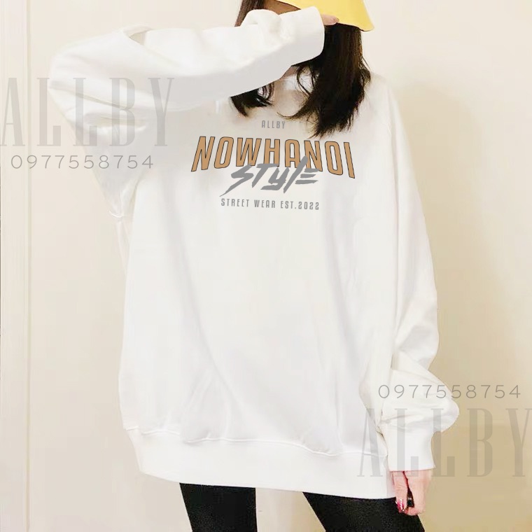Áo sweater nam nữ Now Hà Nội Style , áo nỉ thu đông nam nữ form rộng Unisex - Allby | BigBuy360 - bigbuy360.vn
