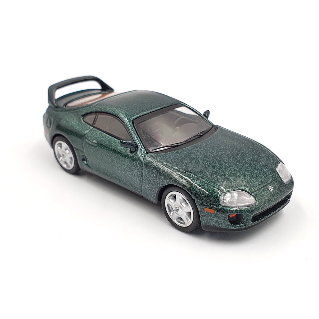 Xe Mô Hình Toyota Supra (JZA80) Dark Green Peart Metallic LHD 1:64 Mini GT (Dark Green)