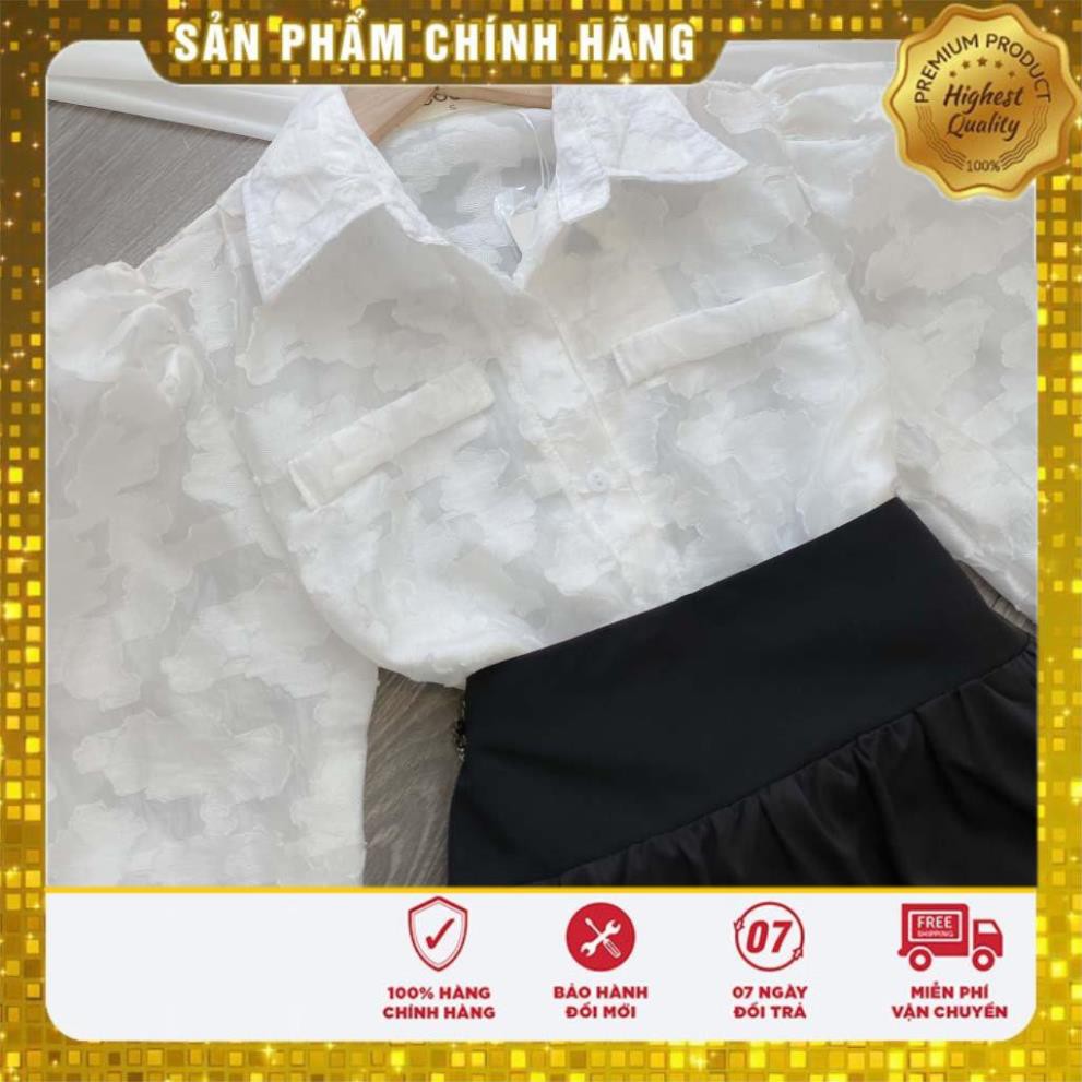 [FLASH_SALE] SET SƠ MI REN NƠ LƯNG + CHÂN VÁY ĐEN - CHẤT LIỆU REN VÂN NỔI CAO CẤP - [HÀNG THIẾT KẾ] | BigBuy360 - bigbuy360.vn