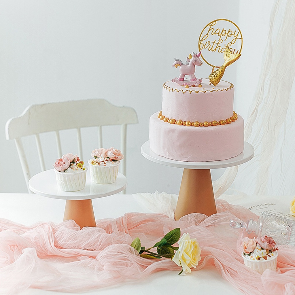 Khay Đựng Bánh Cưới 20.5cm Màu Vàng Kim Phong Cách Retro