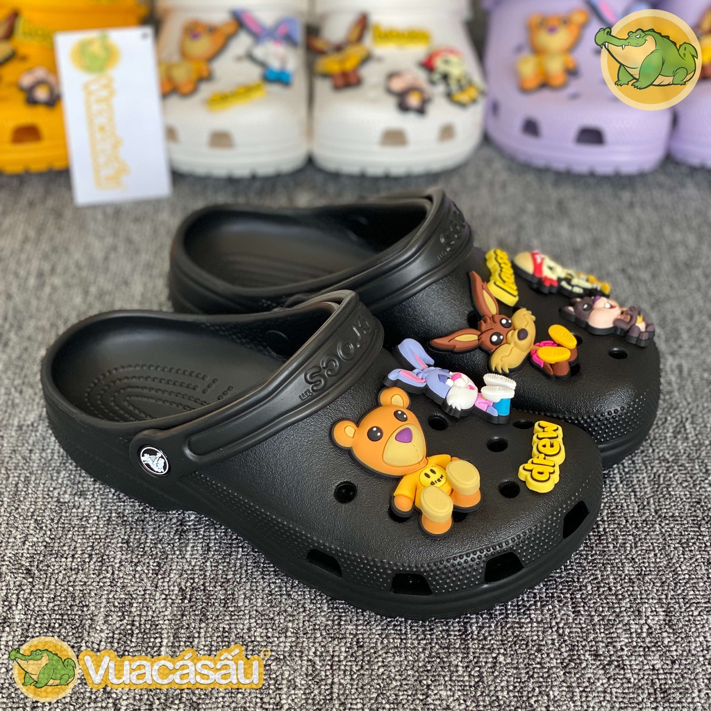 Dép CROCS DREW HOUSE JUSTIN BIEBER + Kèm Bộ STICKER 3D, HOT TREND Siêu ĐẸP, Siêu ĐÁNG YÊU - Vuacasau