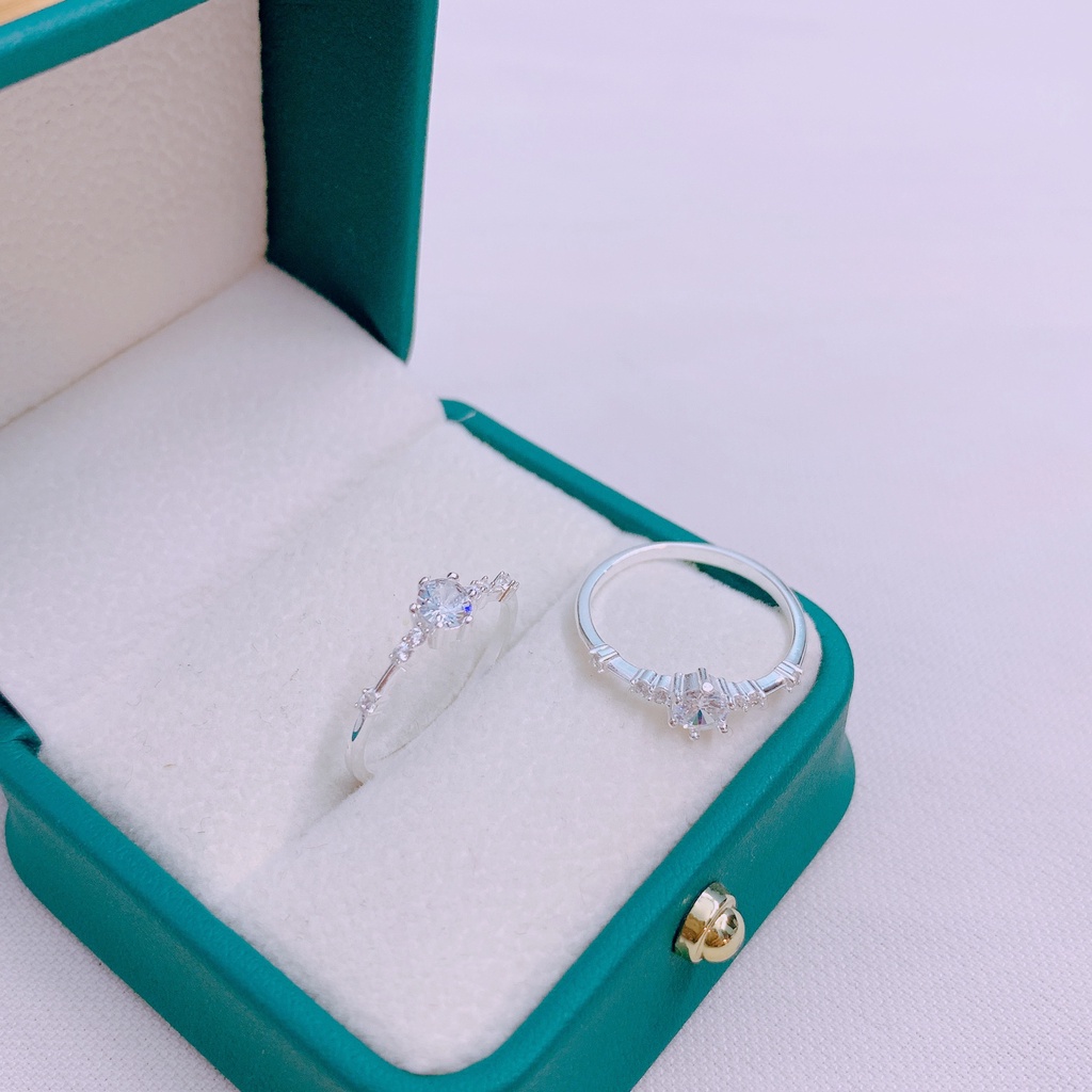 Nhẫn nữ ổ đá nhỏ hot trend chuẩn bạc ta xinh đẹp - Kho sỉ bạc Nhất Linh